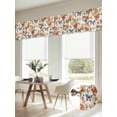 thumbnail image 2 of Flowers Butterfly Window Valance, Leaf Floral 2 Pack Decorative Curtain for Small Windows, Light Filtering Valance with 3” Rod Pocket, 54"W x 18"L, 2 of 9