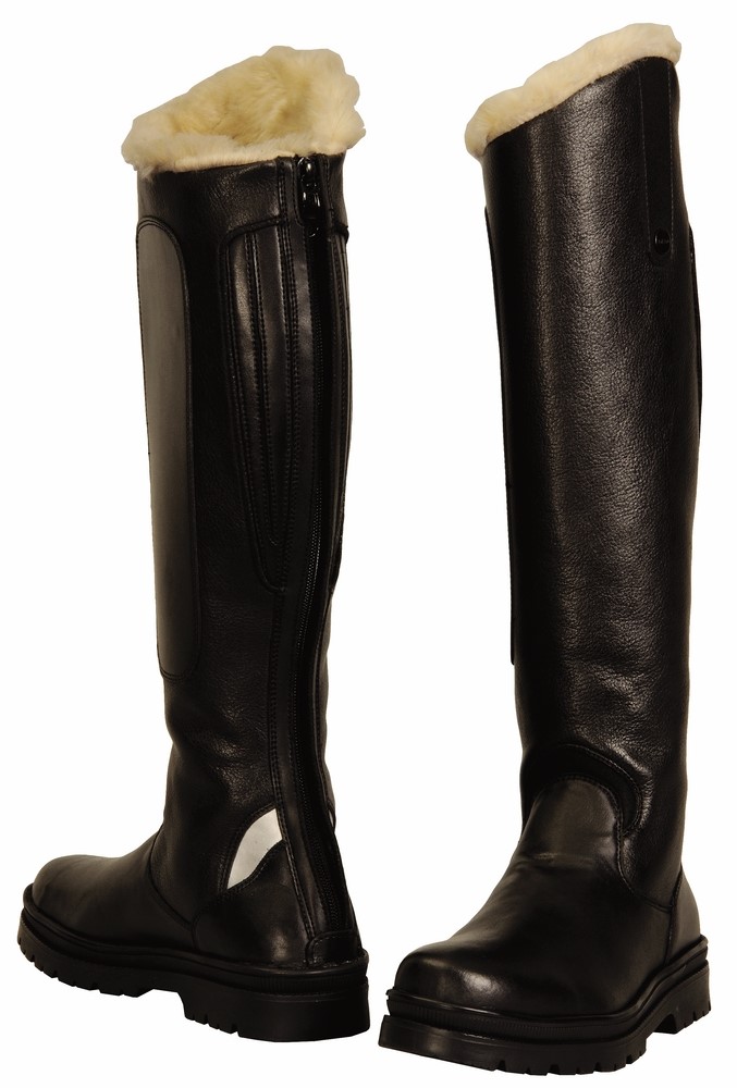TuffRider Ladies Tundra Fleece Lined Tall Boots, Size: 7 - Small, Black