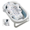 thumbnail image 4 of Cojín de baño para bebé con malla ajustable, alfombrilla flotante para recién nacidos, color blanco, 4 of 14