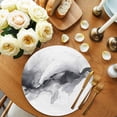 thumbnail image 2 of Round Placemats Grey White Marble 15 inch Set of 2 Table Mats for Dining Table Waves Abstract Art Heat Resistant Non-Slip Kitchen & Home Decorative Place Mat Set, 2 of 8