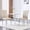 Beige-Silver Leg, variant on Tufted Upholstered Dining Chairs Set of 2, Modern Faux Leather Kitchen Side Chairs, High Back, Metal Legs, Crystal Decor Button Dining Room Chairs, White Gold