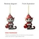 thumbnail image 3 of Colgante de gato para árbol de Navidad, acrílico 2D, adorno navideño colgante, divertido adorno navideño con gatos, adorno navideño, joyería para árbol de Navidad., 3 of 4