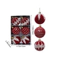 thumbnail image 3 of 6Pcs Flocking Christmas Ball Ornaments Set Shatterproof Xmas Tree Decorations, 3 of 9