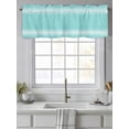 thumbnail image 4 of Valances for Windows Farmhouse Teal Rod Pocket Cafe Window Treatments Valance Curtains for Kitchen Bathroom Laundry Basement Windows 54"x18", 4 of 9