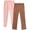Brown Flare/Pink Solid, variant on Real Love Girls' Sweatpants - 2 Pack Soft Fleece Casual Jogger and Cargo Pants for Girls (7-16)