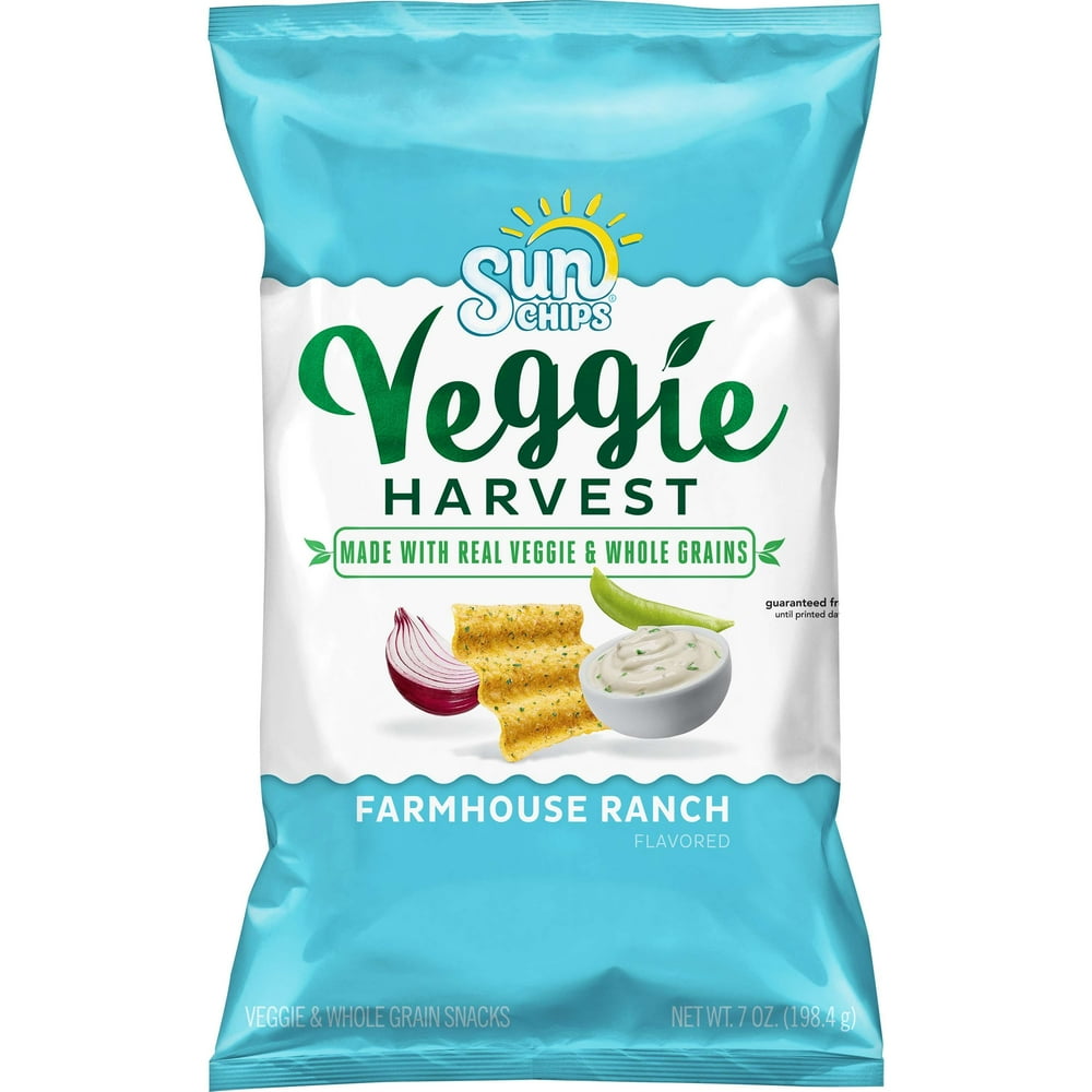 SunChips Veggie Harvest Farmhouse Ranch Veggie & Whole Grain Snacks, 7