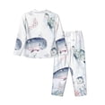 thumbnail image 2 of Goofa Sea Animals Printed Women’s 2 Piece Pajama Set Super,Pajamas Women's Long Sleeve Sleepwear Soft Button Down Loungewear Pjs Lounge Set Nightwear-X-Large, 2 of 9