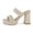 Ivory, variant on CUSHIONAIRE Women's Aurora Braided Platform Sandal +Memory Foam