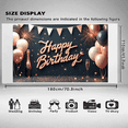 thumbnail image 5 of Yatrandify Colorful Balloons Happy Birthday Banner Champagne Celebration Backdrop for Birthday Party Indoor Decoration, 5 of 7