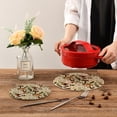 thumbnail image 2 of Cotton 2 PCS Autumn Forest Mushroom Pattern Woven Pot Holders Trivets Set,Round Coasters Placemats for Cooking Baking Hot Dish Pan Pot Bowl Teapot, 2 of 5