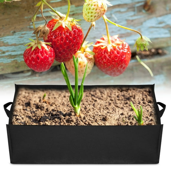 Domqga 1Pc Vegetable Strawberry Planting Square Bag Garden Plant Flower Nursery Planter, Plant Bag, Garden Plant Bag