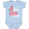 thumbnail image 3 of Inktastic Glam Pink Flamingo with Pearls Girls Baby Bodysuit, 3 of 5