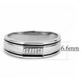 thumbnail image 2 of High polished (no plating) Stainless Steel Ring with AAA Grade CZ in Clear for Women Style DA254, 2 of 6