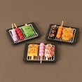 thumbnail image 3 of 1Set 1:12 Dollhouse Miniature Barbecue Grilled Skewers W/Tray Food Model Kitchen Decor Toy Doll House Accessories, 3 of 9