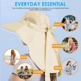 thumbnail image 4 of Minzimin Womens Sun Hat UV Protection, Foldable Waterproof Wide Brim Bucket Hats with Neck Flap for Summer Beach Fishing Hiking, 4 of 7