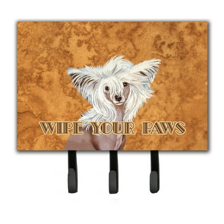 Caroline's Treasures Chinese Crested Wipe Your Paws Leash Holder and Key Hook