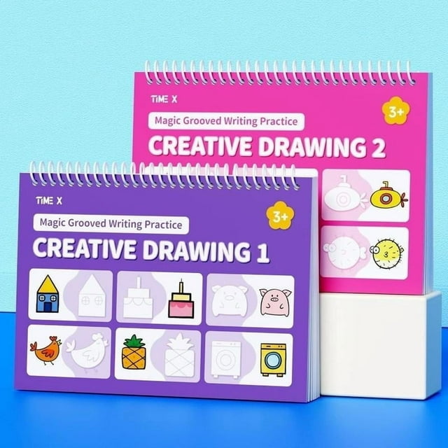 Libro de práctica de escritura a mano ranurada para niños con ejercicios de escritura reutilizables, cuaderno de seguimiento de letras para mejorar la caligrafía y la motricidad fina, ayuda