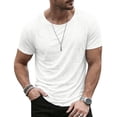 thumbnail image 2 of Cmfcve Crew Neck T Shirt for Men Casual Short Sleeve Tee Soft Comfortable Solid Color Basic Summer Tops, 2 of 7