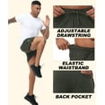 thumbnail image 5 of Tyhengta Men's Athletic Shorts Basketball Workout Gym Quick Dry Shorts Lightweight Mesh Running Shorts Tennis Army Green L, 5 of 6