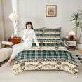 thumbnail image 4 of Castle Fairy 3-Piece Full Comforter Set with Bass Fish Plaid Design, 4 of 8