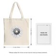 thumbnail image 3 of Minimalist Canvas Tote Bag with Intricate Black & White Sunflower Design - Perfect for Shopping Travel and Parties, 3 of 4