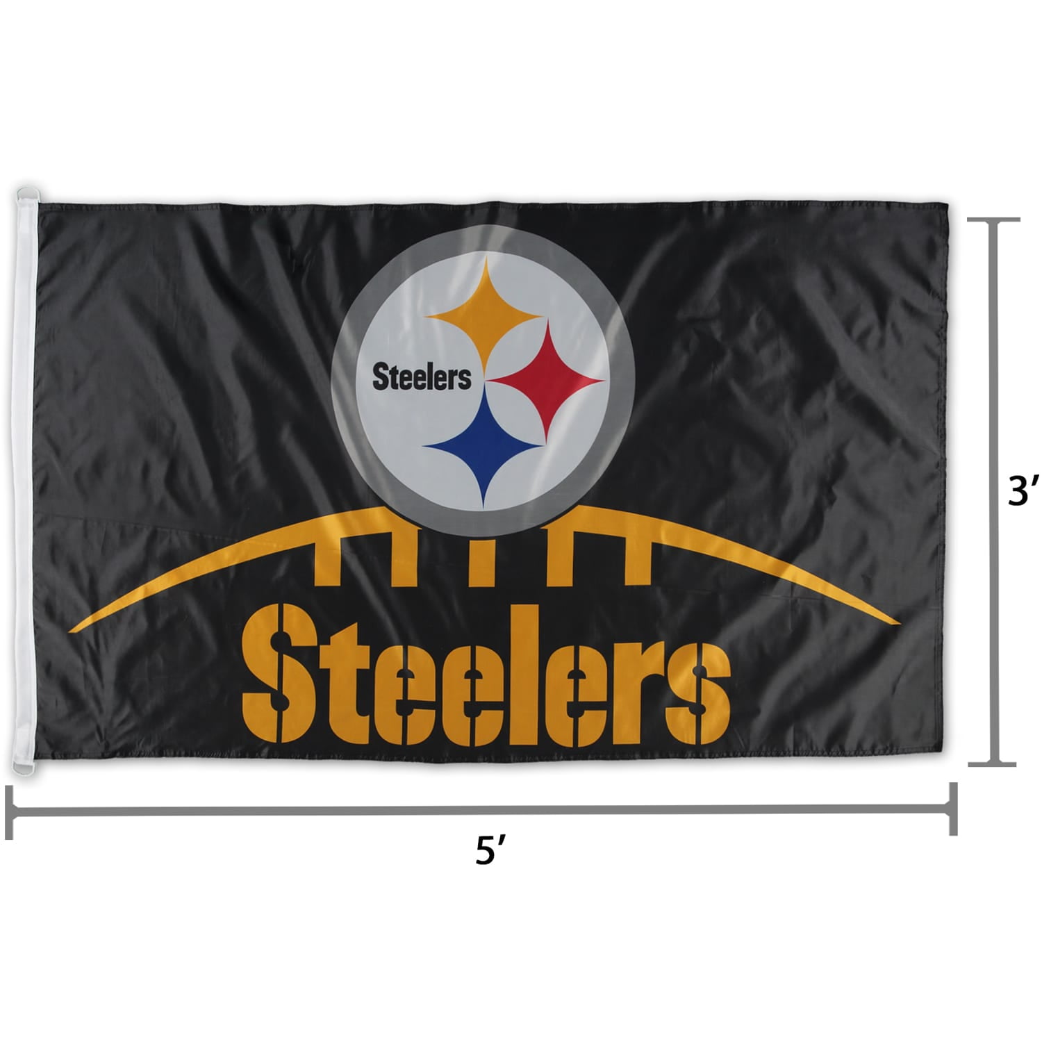 WinCraft Pittsburgh Steelers 6 Time Super Bowl Champions Double Sided Garden Flag