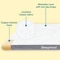 thumbnail image 3 of Sleepyhead 2-Inch Twin XL Mattress Topper - Copper-Infused Memory Foam Topper with Washable Cover - College Dorm Room Essential, 3 of 8
