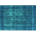 thumbnail image 1 of Ahgly Company Machine Washable Indoor Rectangle Persian Turquoise Blue Bohemian Area Rugs, 7' x 9', 1 of 4