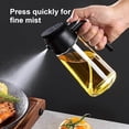 thumbnail image 4 of Botella dispensadora de aceite de 16 oz para cocina - Dispensador de aceite de oliva 2 en 1 y pulverizador de aceite - Botella de aceite de oliva de 470 ml - Pulverizador de aceite para cocinar,, 4 of 6