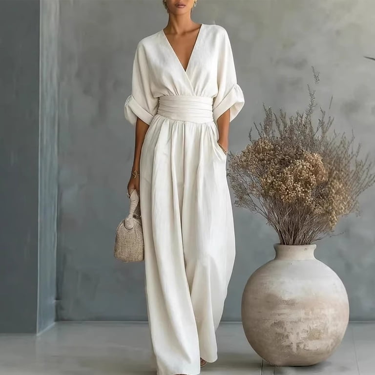 flowy romper dress Strapless Ruched Flowy Romper Chocolate / Small