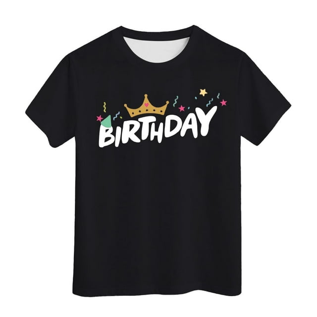 Crop Tops pour Enfants 9-10 Filles Manches Longues pour Anniversaire d'Enfants T-Shirt à Manches Courtes Col Rond Été Coupe Décontractée Basique