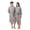 Grey, variant on Women's 100% Cotton Waffle Bathrobe – Lightweight Soft Spa Robe, Breathable Kimono Style Lounge Wear, Pink