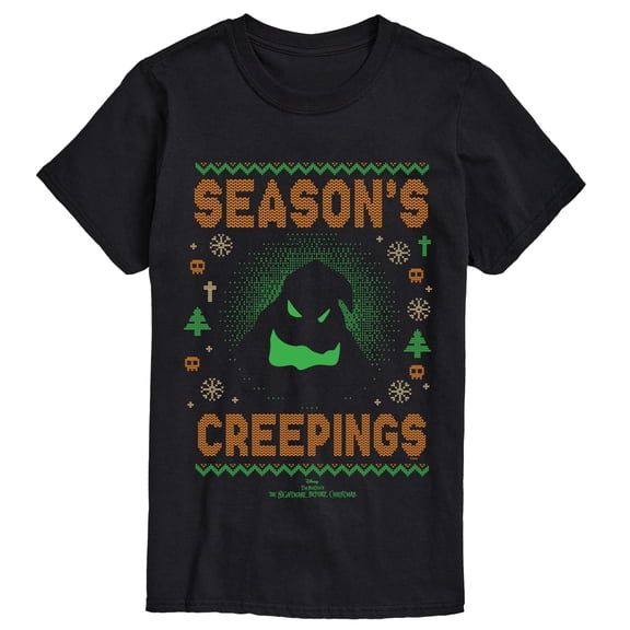 The Nightmare Before Christmas - Oogey Boogey Ugly Sweater Short Sleeve Graphic T-Shirt