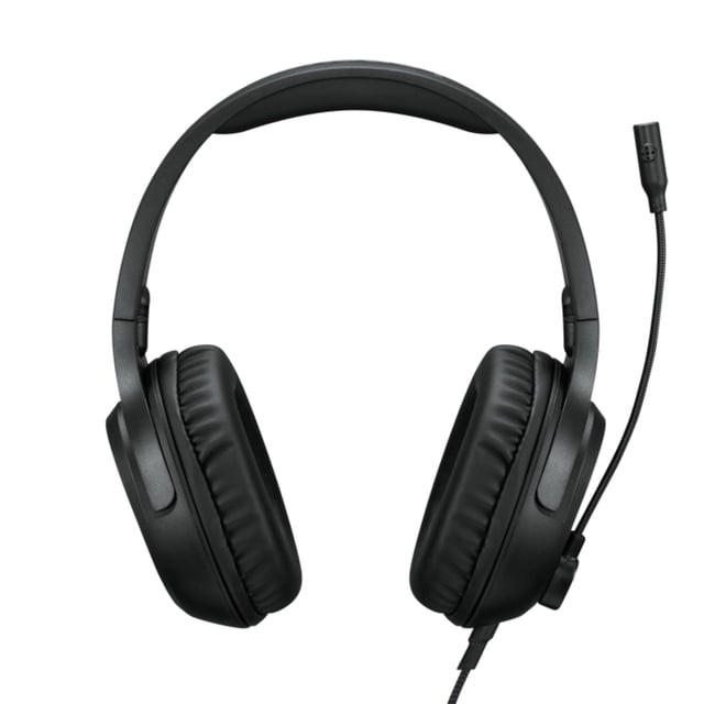 Auriculares con cable para juegos Lenovo H110, volumen de micrófono de 3,5 mm, negro