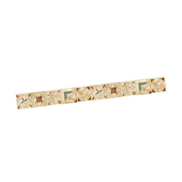 Pegatinas autoadhesivas para azulejos perfecl 10x500cm extraíble autoadhesivo de calcomanía piso de bricoje cocina decorativa