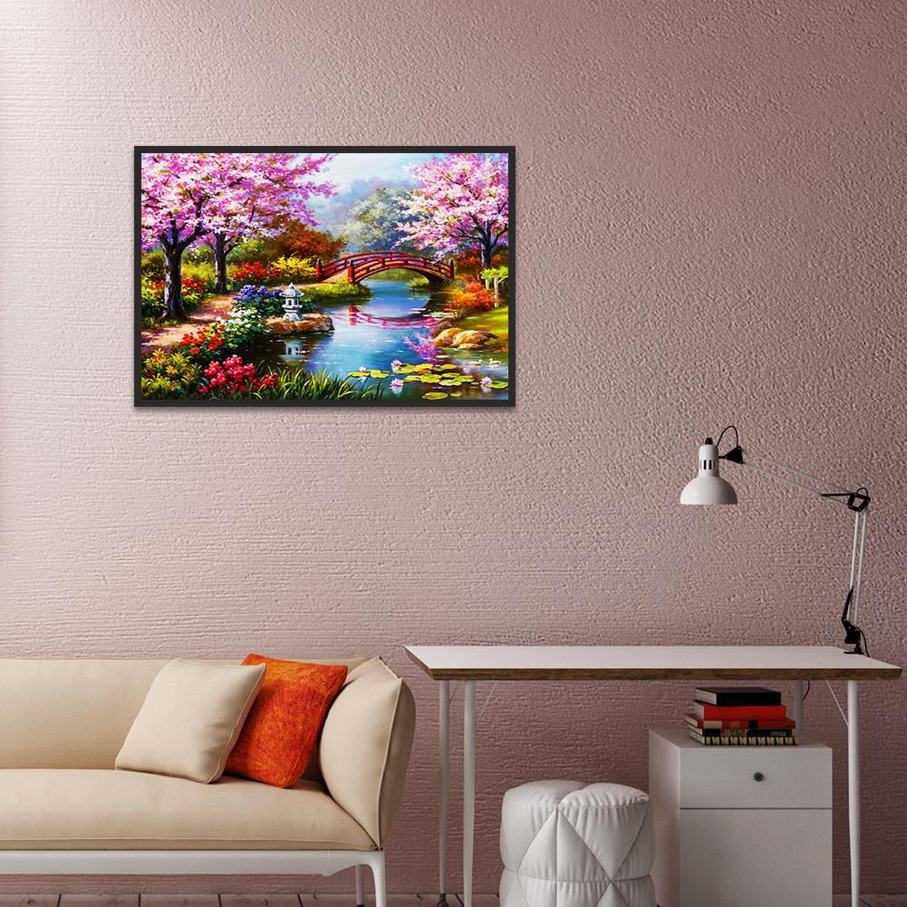 5D DIY Full Drill Diamond Painting Park View Cross Stitch Embroidery Mosaic NIGH