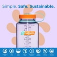 thumbnail image 2 of Nalgene Sustain Tritan BPA-Free Water Bottle Made with Material Derived From 50% Plastic Waste (using ISCC certified mass balance), 32 OZ, Wide Mouth, Amethyst, 2 of 3