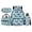 Car Print, variant on KUIFORTI Giraffe Cute Bookbag and Lunchbox Set 4 piece Durable Kids Backpack with Pencil Bags Water Bottle Sleeve for Elementary School Students Back to School Gifts