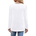thumbnail image 6 of Long Sleeve Shirts for Women Pleated Casual Business Blouses Trendy Fashion Tunic Basic Tops Loose Trendy Fall Crew Neck T-Shirts, 6 of 6