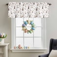 thumbnail image 3 of Valance Curtains for Kitchen Windows Easter Cute Bunny Bow Carrot Rod Pocket Valance Leaves Plant Polka Dot Short Window Curtain Topper for Bedroom Living Room Bathroom 54x18in,1&nbsp;Panel, 3 of 9