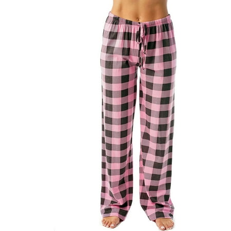 

Women Plaid Pajama Pants Comfy Lounge Pants Sleep Pj Bottoms Jogger Trousers with Pockets Drawstring