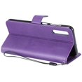 thumbnail image 4 of Dteck Wallet Case For Samsung Galaxy A50, Pure Color Slim PU Leather Flip Stand Cover Built-in Card Holder / Money Pocket Case With Hand Strap, Purple, 4 of 7