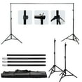 thumbnail image 1 of Zimtown Support de Fond Réglable 10 Pieds Kit de Fond pour Photographie Vidéo Noir, 1 of 13
