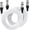 White, variant on Red XLR Cable Male to Female 10ft 2-Pack By EBXYA, Color-Coded & Tangle-Free for Multi-Channel Mixer, Live Sound and Studio Recording