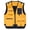 Yellow, variant on Multi-Pocket Utility Work Vest for Big & Tall Men, Lightweight Mesh Lined Outdoor Hiking Fishing Vest, Yellow,Size 2XL