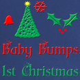 thumbnail image 2 of CafePress - Baby Bumps First Christmas Maternity T Shirt - Maternity Dark T-Shirt, 2 of 3