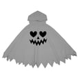 thumbnail image 6 of KHONTS Ghost Face Poncho for Toddler Kids Hooded Cloak Halloween Performance Clothes Spooky Capes 02-Grey M, 6 of 7