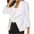 thumbnail image 2 of SROBPTY Womens Jackets, Blazer for Women, Women's Fashion Casual Solid Long Sleeve Suit Jacket White,XXXL, 2 of 4