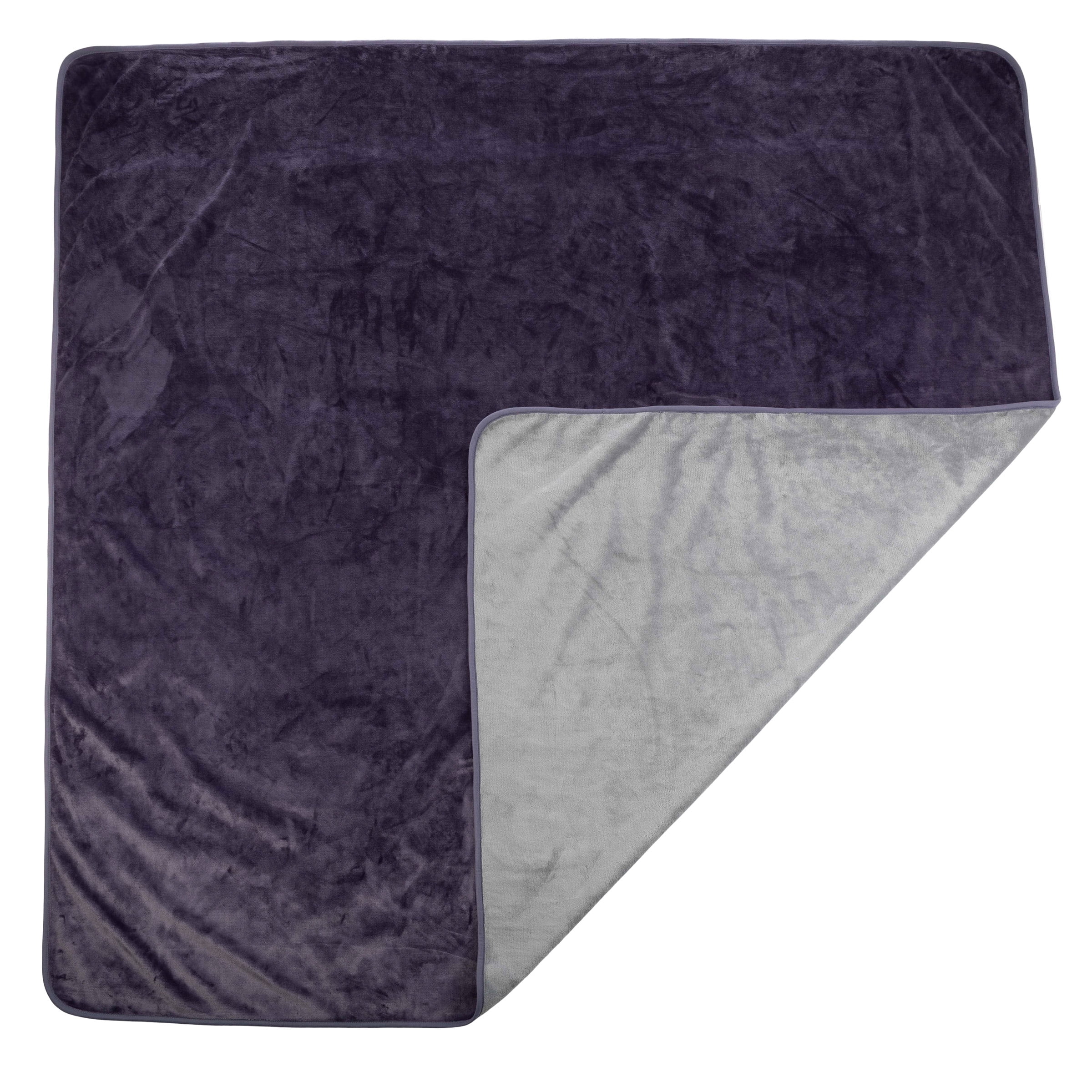Lavish Home 80x80 King Size Waterproof Throw Blanket for Kids, Pets, and Outdoors (Purple)