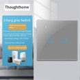 thumbnail image 2 of Tuya Wifi Smart Switch Touch Light Switch Single Zero Fire Line Universal 2 Switch, 2 of 5
